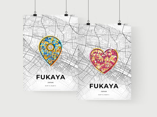 Fukaya Japan art print for couples