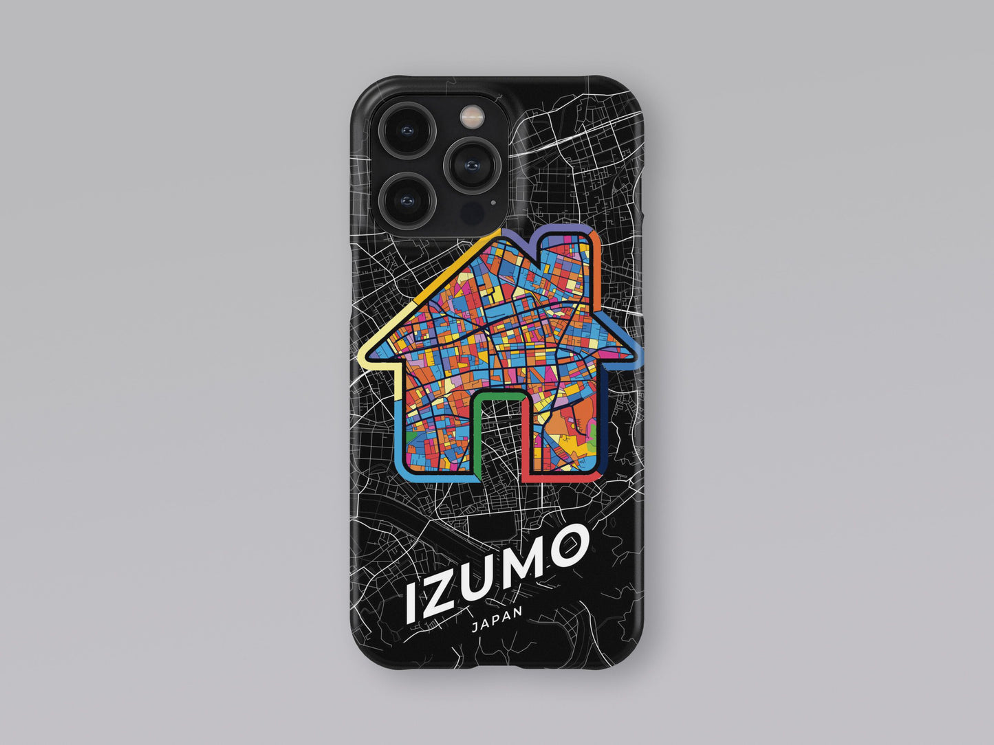 Izumo Japan slim phone case with colorful icon. Birthday, wedding or housewarming gift. Couple match cases. 3