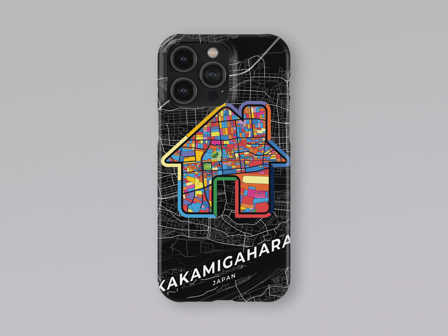 Kakamigahara Japan slim phone case with colorful icon. Birthday, wedding or housewarming gift. Couple match cases. 3