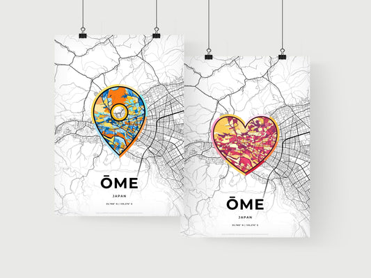 Ōme Japan art print for couples