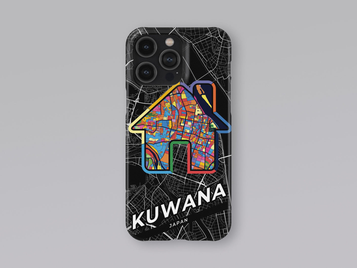 Kuwana Japan slim phone case with colorful icon. Birthday, wedding or housewarming gift. Couple match cases. 3