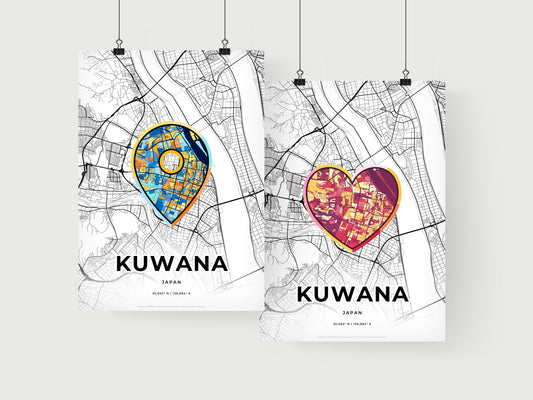 Kuwana Japan art print for couples