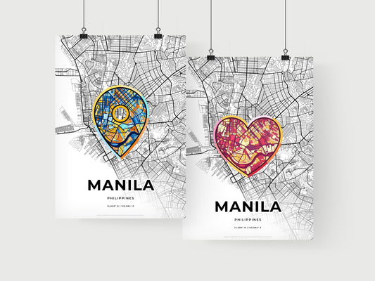 Manila Philippines art print for couples
