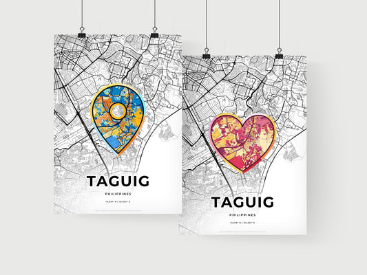 Taguig Philippines art print for couples