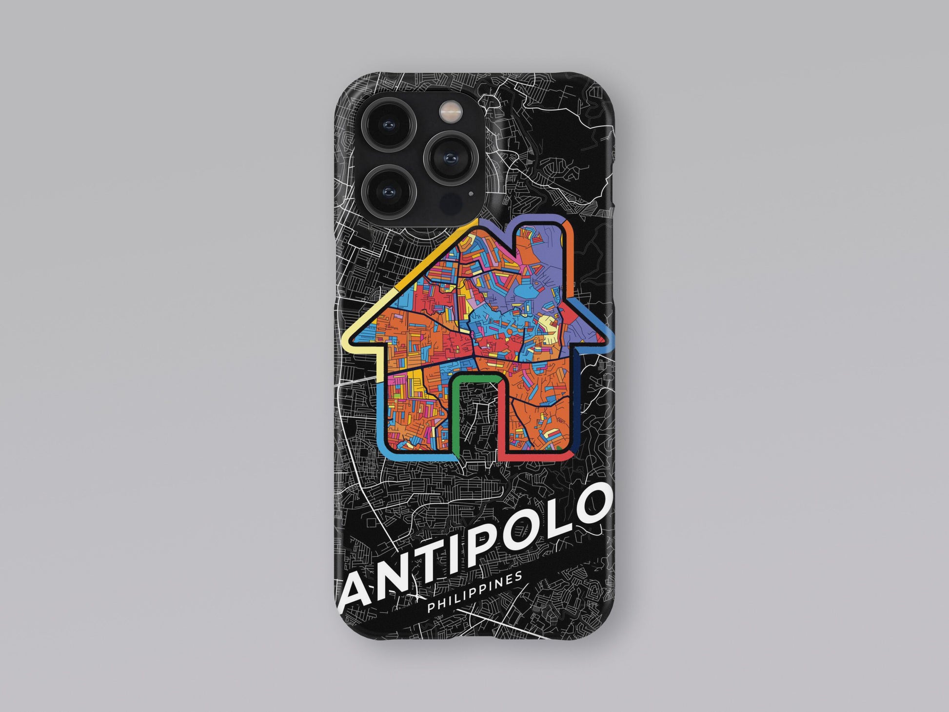 Antipolo Philippines slim phone case with colorful icon. Birthday, wedding or housewarming gift. Couple match cases. 3