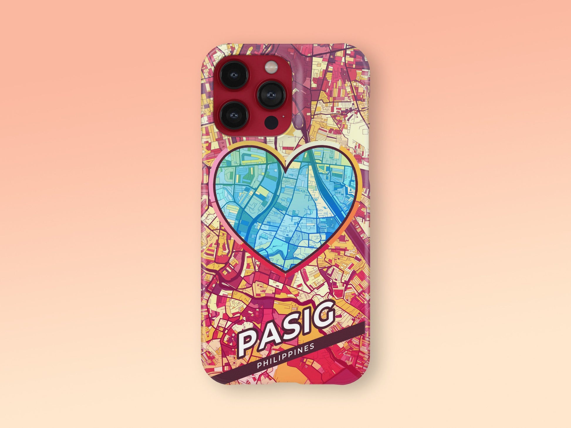 Pasig Philippines slim phone case with colorful icon 2