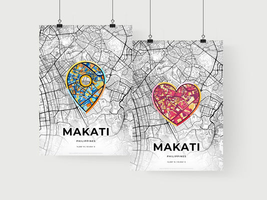 Makati Philippines art print for couples