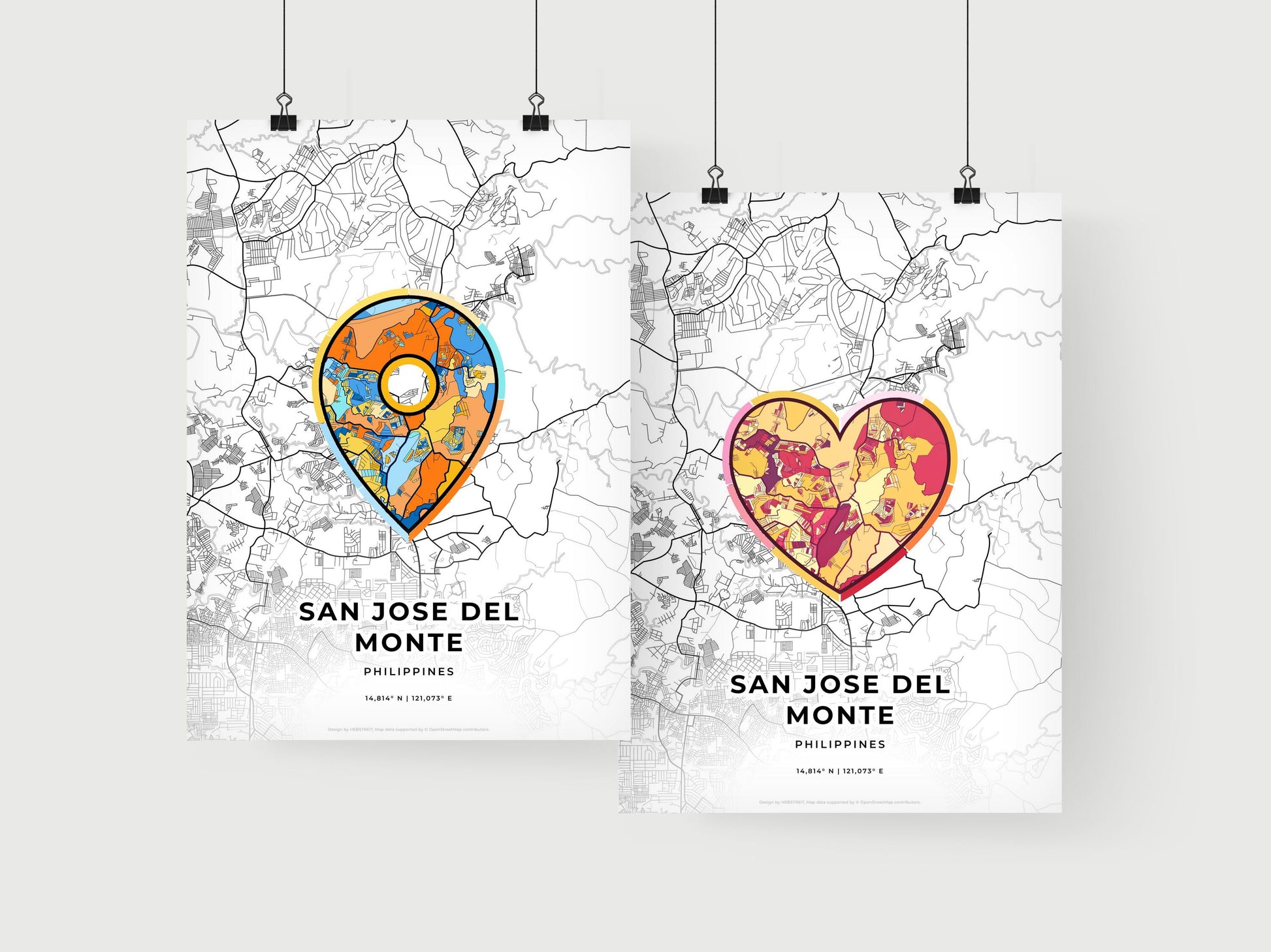 SAN JOSE DEL MONTE PHILIPPINES minimal art map with a colorful icon.