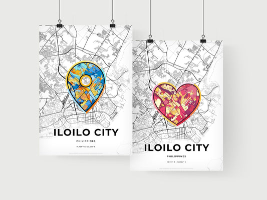 Iloilo City Philippines art print for couples
