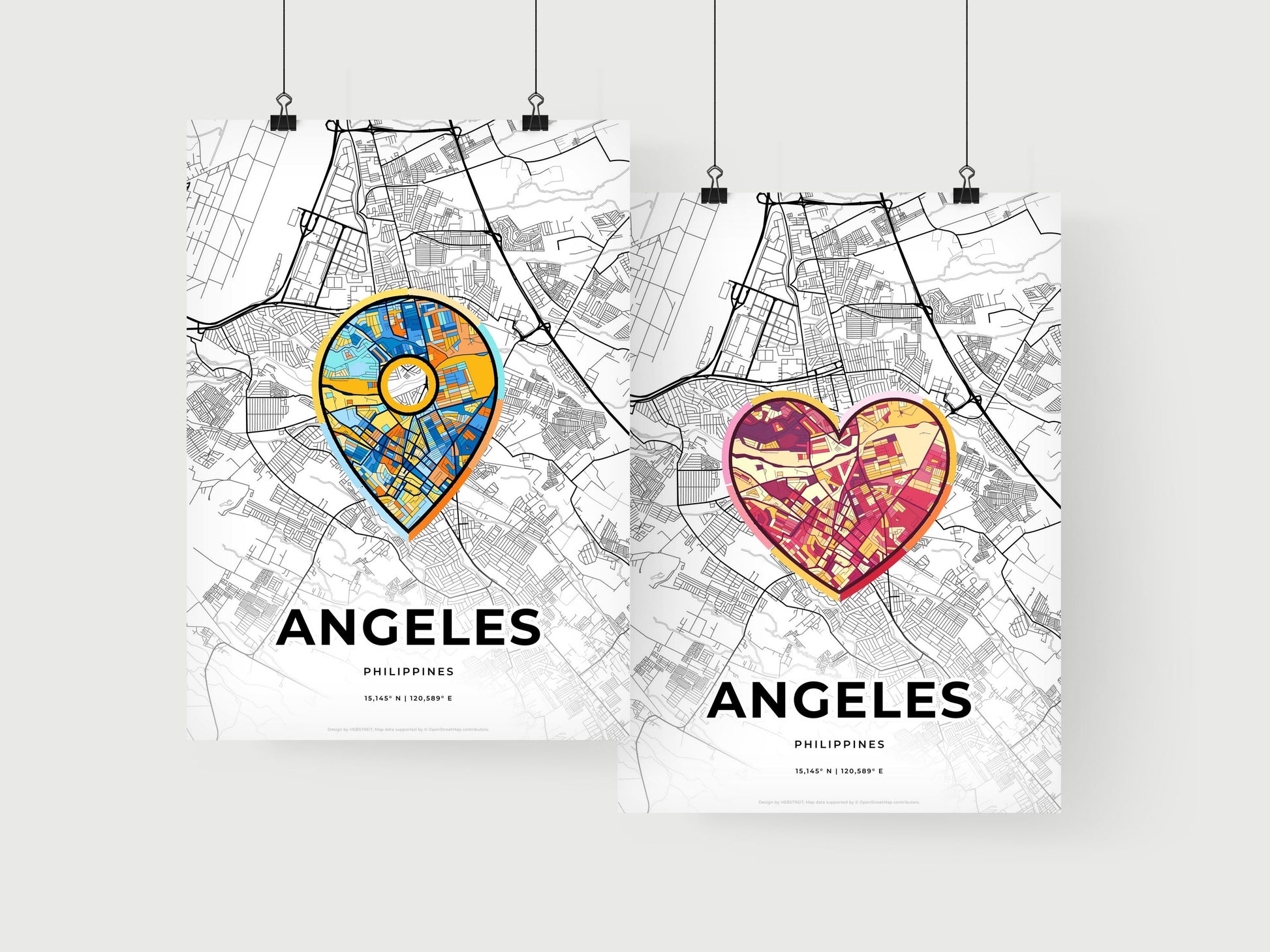 Angeles Philippines art print for couples