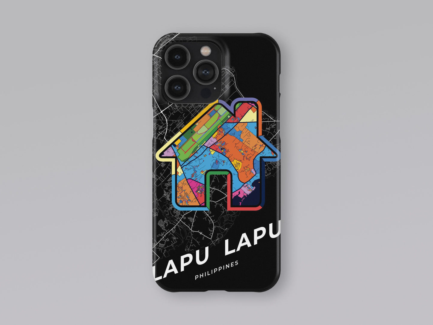 Lapu‑Lapu Philippines slim phone case with colorful icon. Birthday, wedding or housewarming gift. Couple match cases. 3