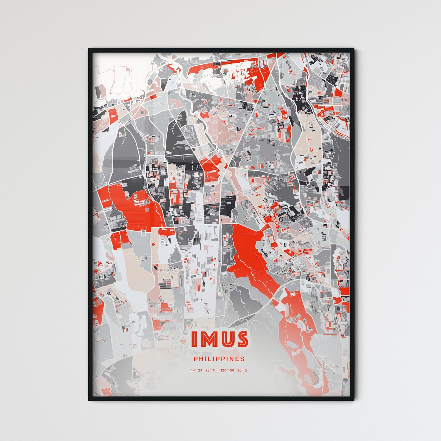 Colorful IMUS PHILIPPINES Fine Art Map Modern