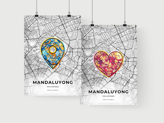 Mandaluyong Philippines art print for couples