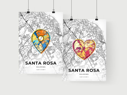 Santa Rosa Philippines art print for couples