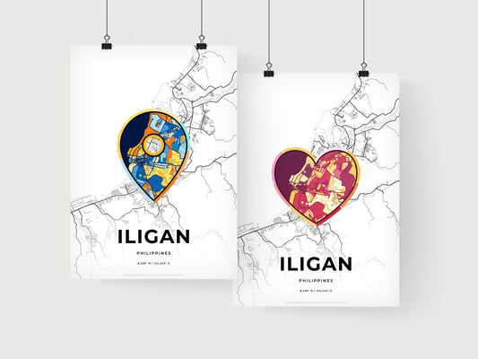 Iligan Philippines art print for couples