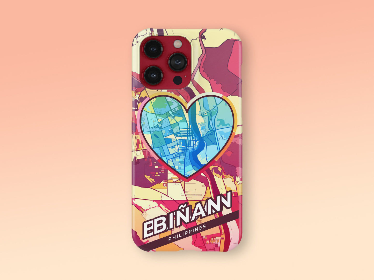 Biñan Philippines slim phone case with colorful icon. Birthday, wedding or housewarming gift. Couple match cases. 2
