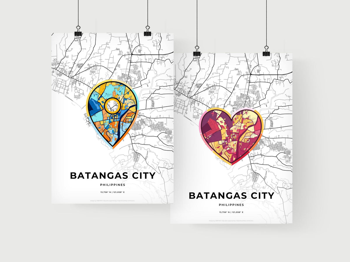 Batangas City Philippines art print for couples