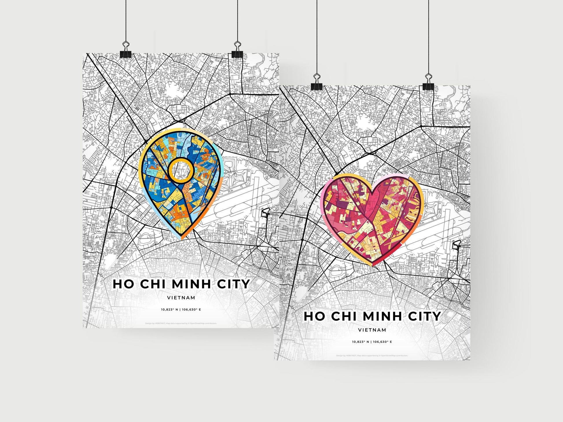 Ho Chi Minh City Vietnam art print for couples