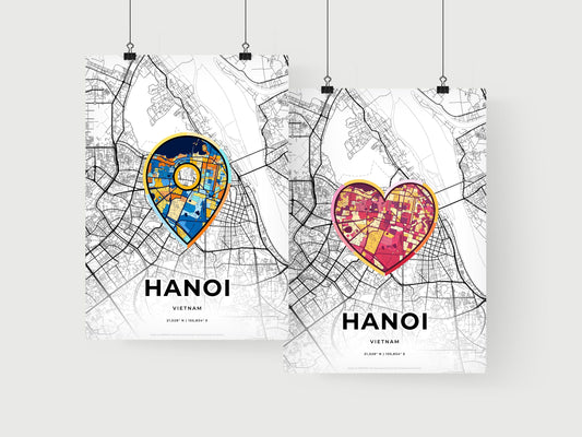 Hanoi Vietnam art print for couples