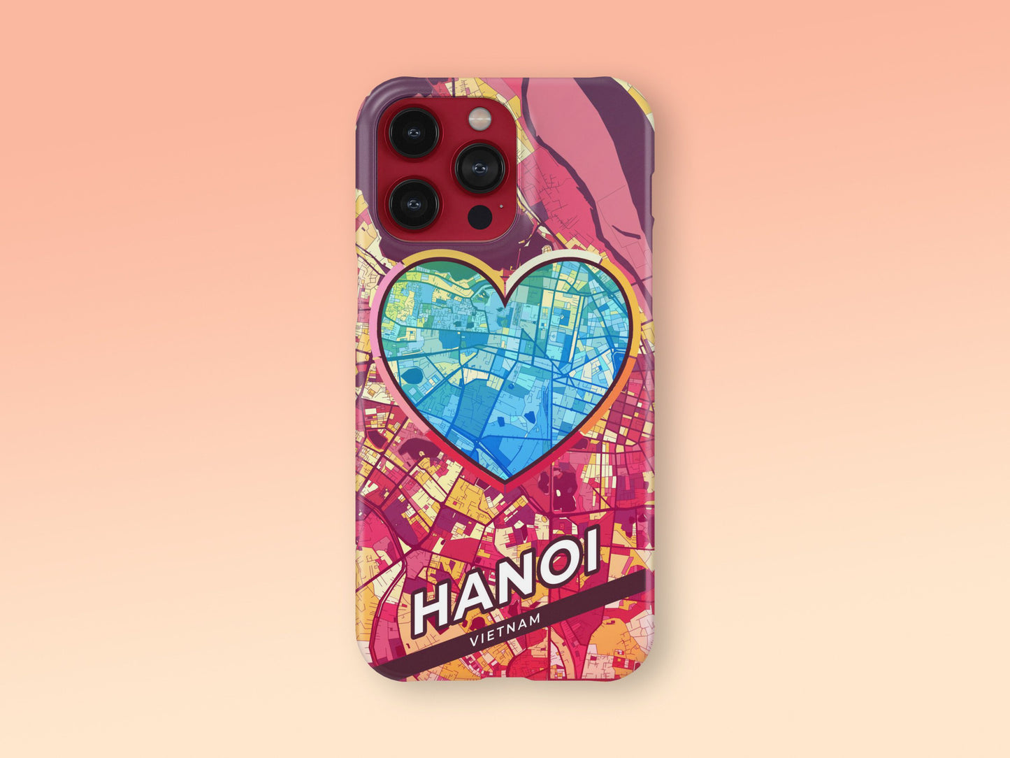 Hanoi Vietnam slim phone case with colorful icon. Birthday, wedding or housewarming gift. Couple match cases. 2