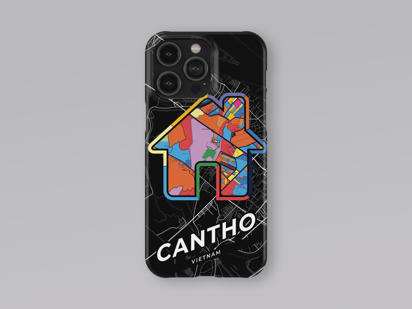 Cantho Vietnam slim phone case with colorful icon. Birthday, wedding or housewarming gift. Couple match cases. 3