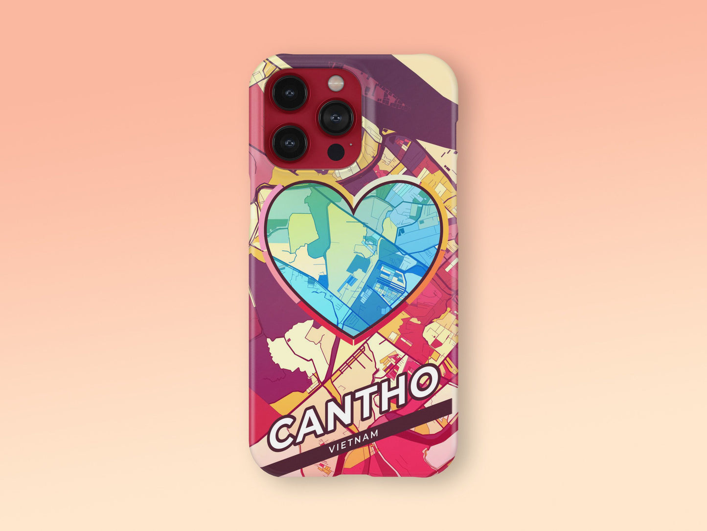 Cantho Vietnam slim phone case with colorful icon. Birthday, wedding or housewarming gift. Couple match cases. 2