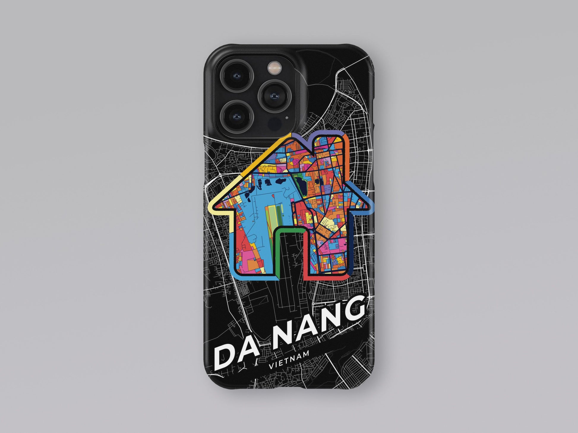 Da Nang Vietnam slim phone case with colorful icon. Birthday, wedding or housewarming gift. Couple match cases. 3