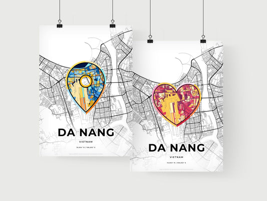 Da Nang Vietnam art print for couples