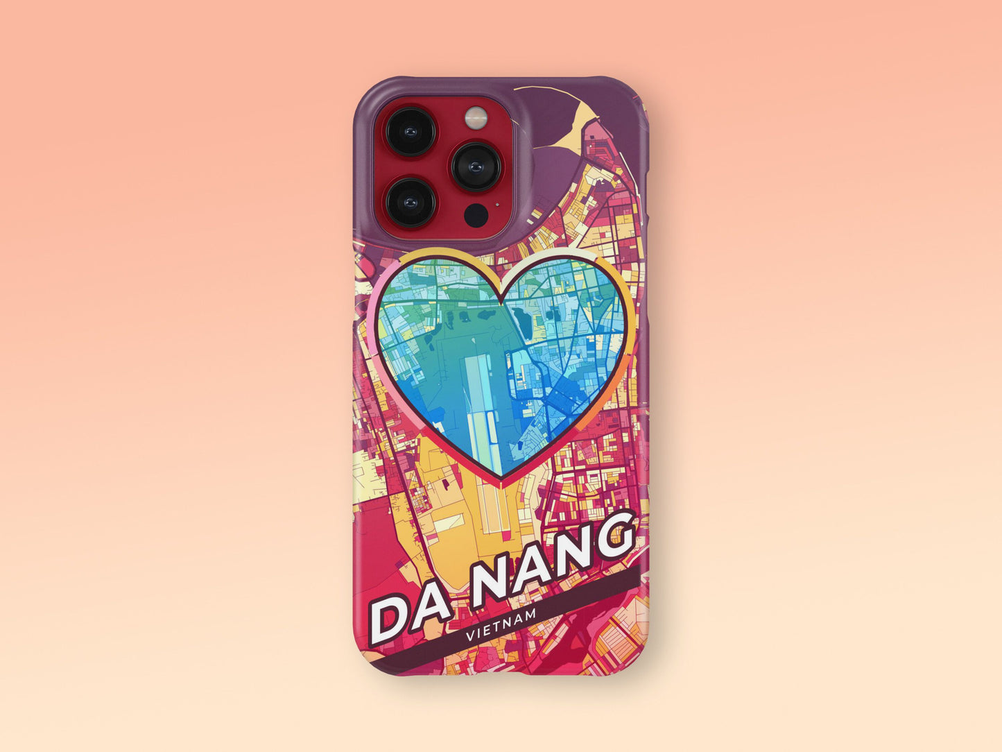 Da Nang Vietnam slim phone case with colorful icon. Birthday, wedding or housewarming gift. Couple match cases. 2