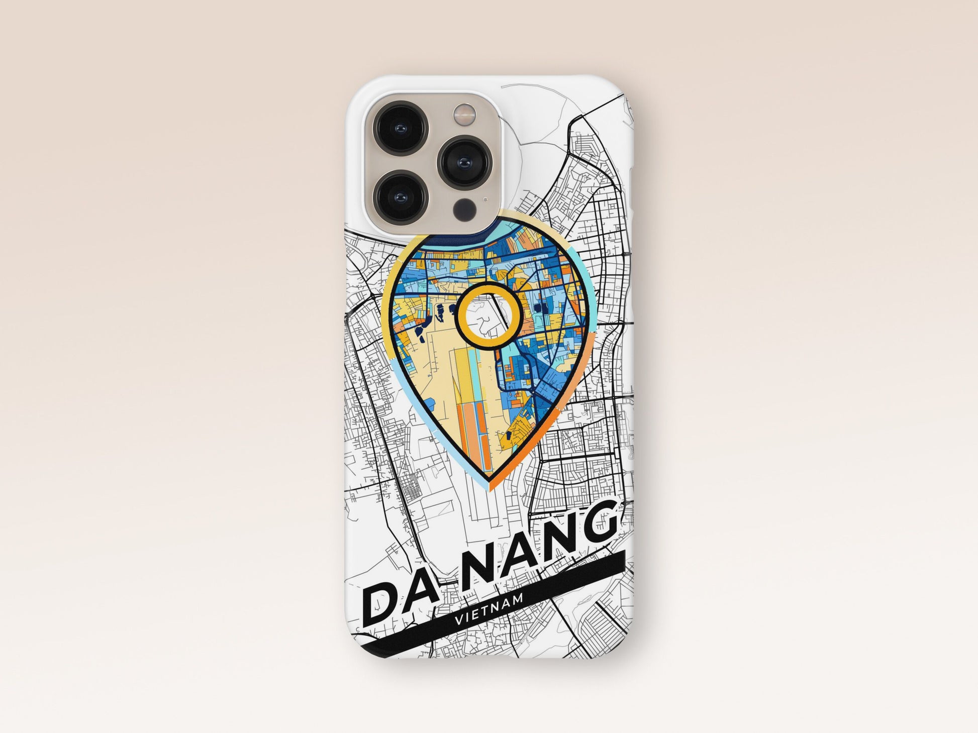 Da Nang Vietnam slim phone case with colorful icon. Birthday, wedding or housewarming gift. Couple match cases. 1
