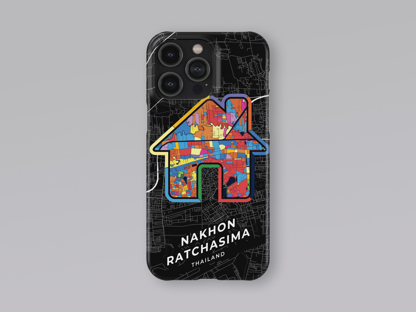 Nakhon Ratchasima Thailand slim phone case with colorful icon 3