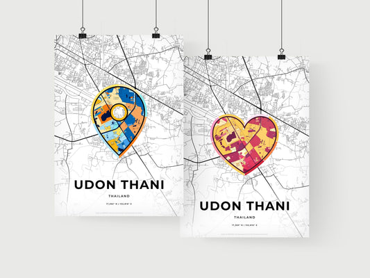 Udon Thani Thailand art print for couples