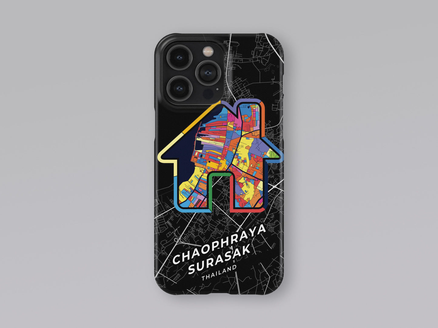 Chaophraya Surasak Thailand slim phone case with colorful icon. Birthday, wedding or housewarming gift. Couple match cases. 3