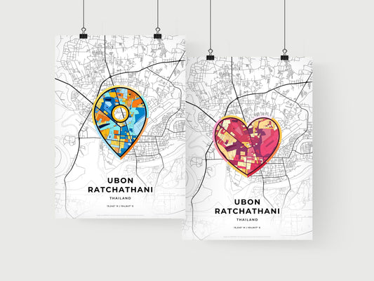 Ubon Ratchathani Thailand art print for couples