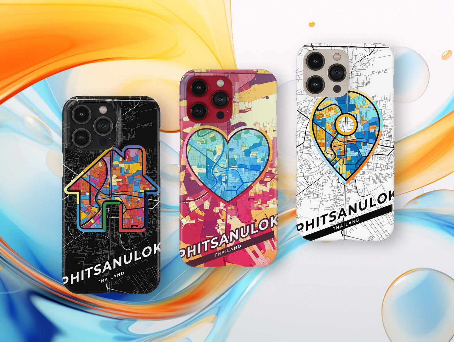 Phitsanulok Thailand slim phone case with colorful icon