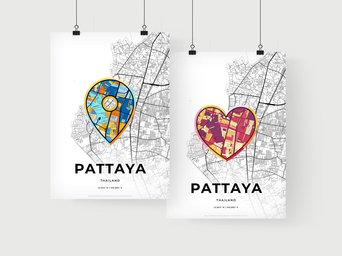 Pattaya Thailand art print for couples