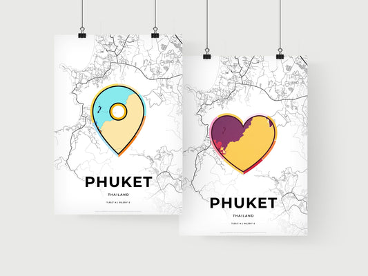 Phuket Thailand art print for couples