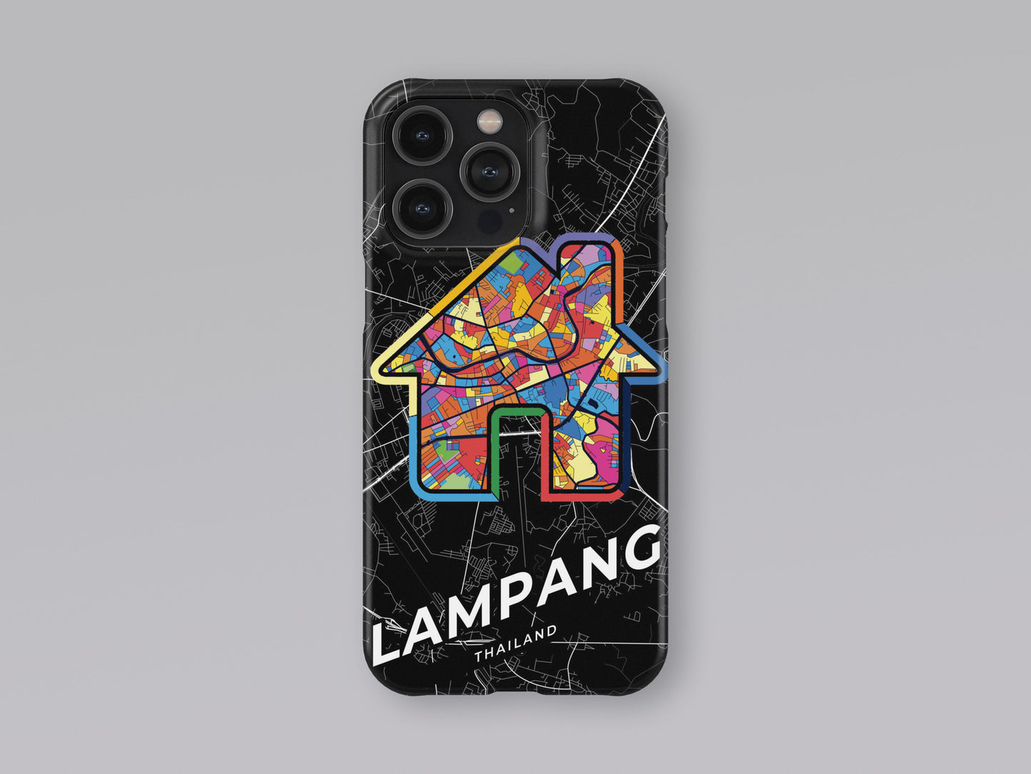 Lampang Thailand slim phone case with colorful icon. Birthday, wedding or housewarming gift. Couple match cases. 3