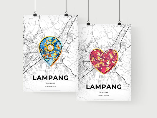 Lampang Thailand art print for couples