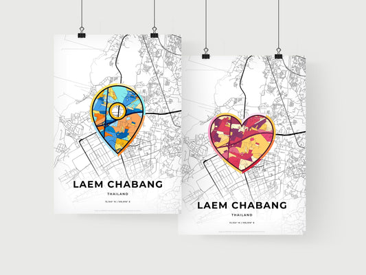 Laem Chabang Thailand art print for couples