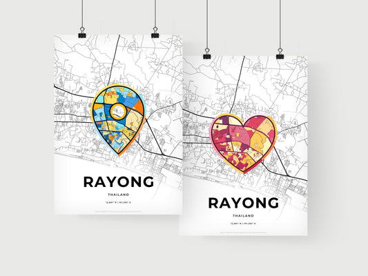 Rayong Thailand art print for couples