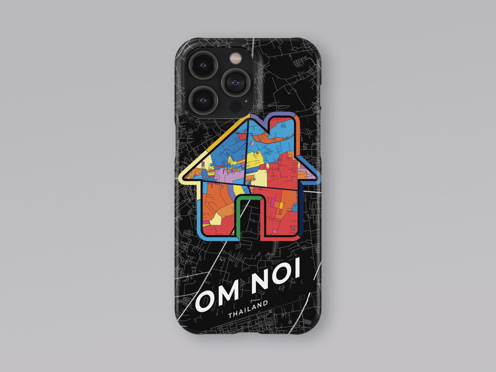 Om Noi Thailand slim phone case with colorful icon 3