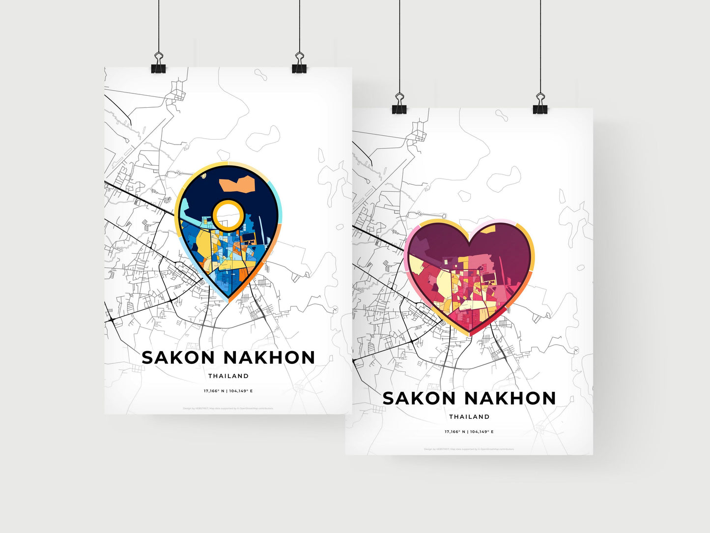 Sakon Nakhon Thailand art print for couples