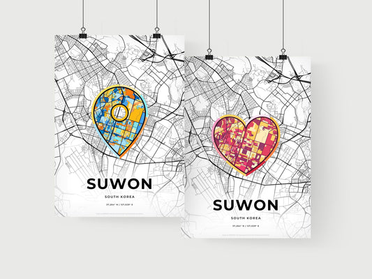 Suwon South Korea art print for couples