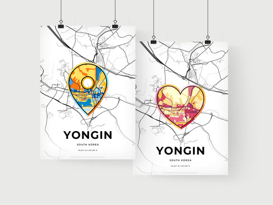 Yongin South Korea art print for couples