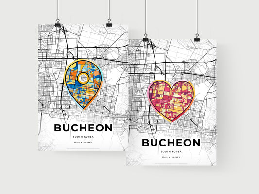 Bucheon South Korea art print for couples