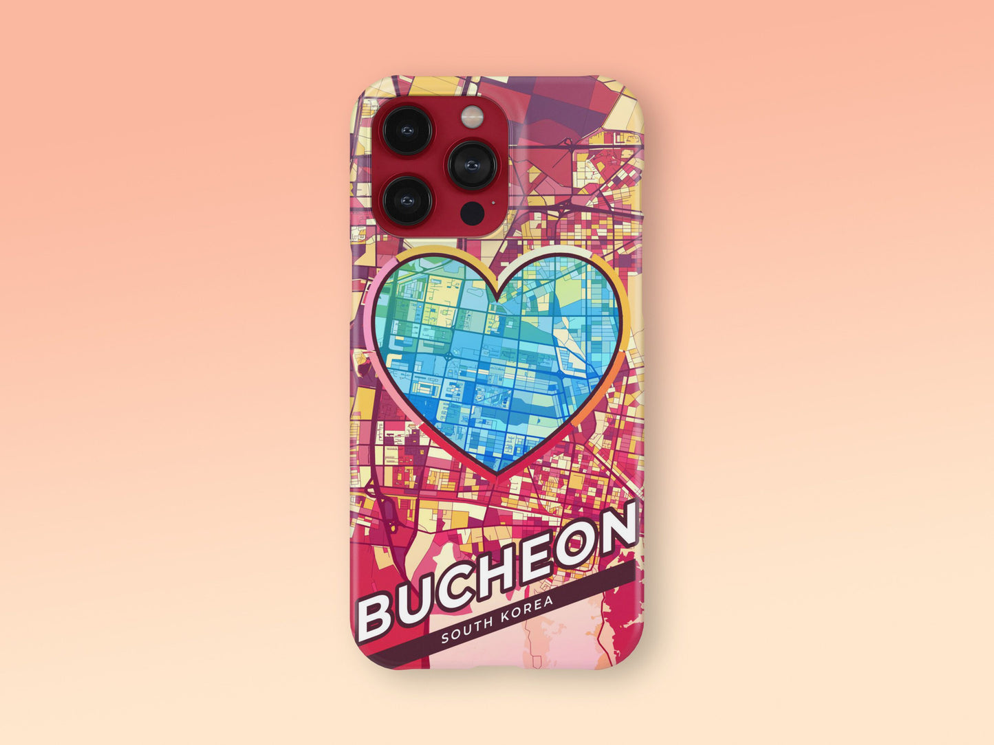 Bucheon South Korea slim phone case with colorful icon. Birthday, wedding or housewarming gift. Couple match cases. 2