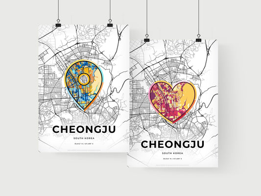 Cheongju South Korea art print for couples