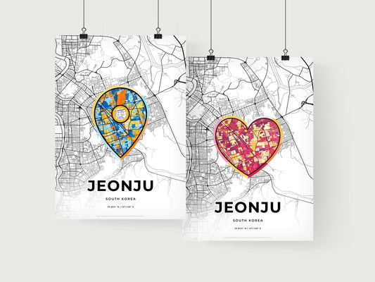 Jeonju South Korea art print for couples