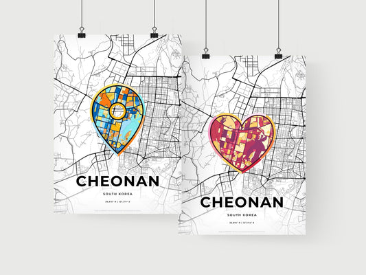 Cheonan South Korea art print for couples